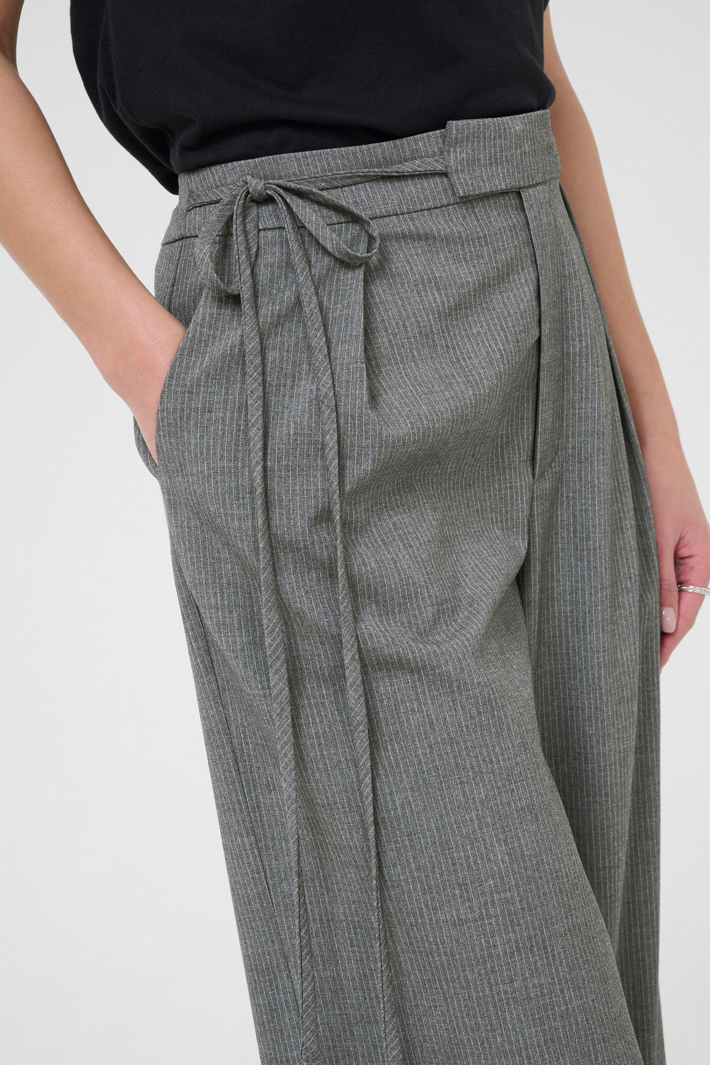 Ellie Wide Pant - Grey-Pants- Hometown Style HTS, women's in store and online boutique located in Ingersoll, Ontario