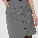 Ellie Skirt - Grey-skirt- Hometown Style HTS, women's in store and online boutique located in Ingersoll, Ontario