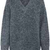Trudy Pullover - Grey Melange-Sweater- Hometown Style HTS, women's in store and online boutique located in Ingersoll, Ontario