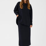 Annika Pullover - Deep Black-Casual Tops- Hometown Style HTS, women's in store and online boutique located in Ingersoll, Ontario