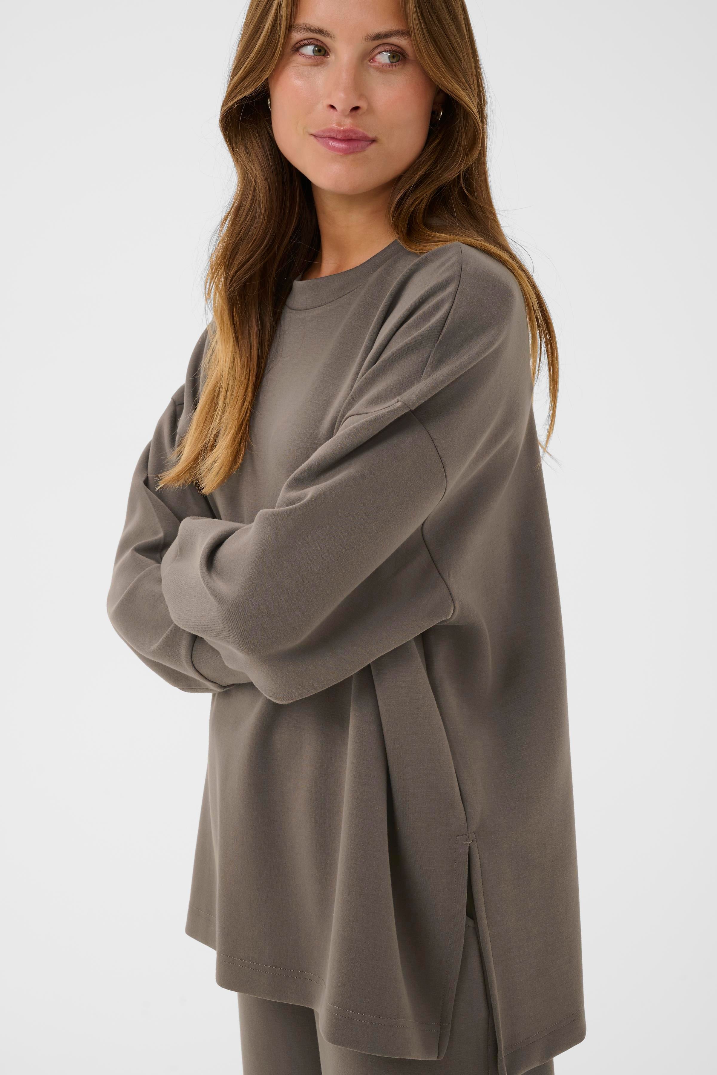 Annika Pullover - Morel-Casual Tops- Hometown Style HTS, women's in store and online boutique located in Ingersoll, Ontario
