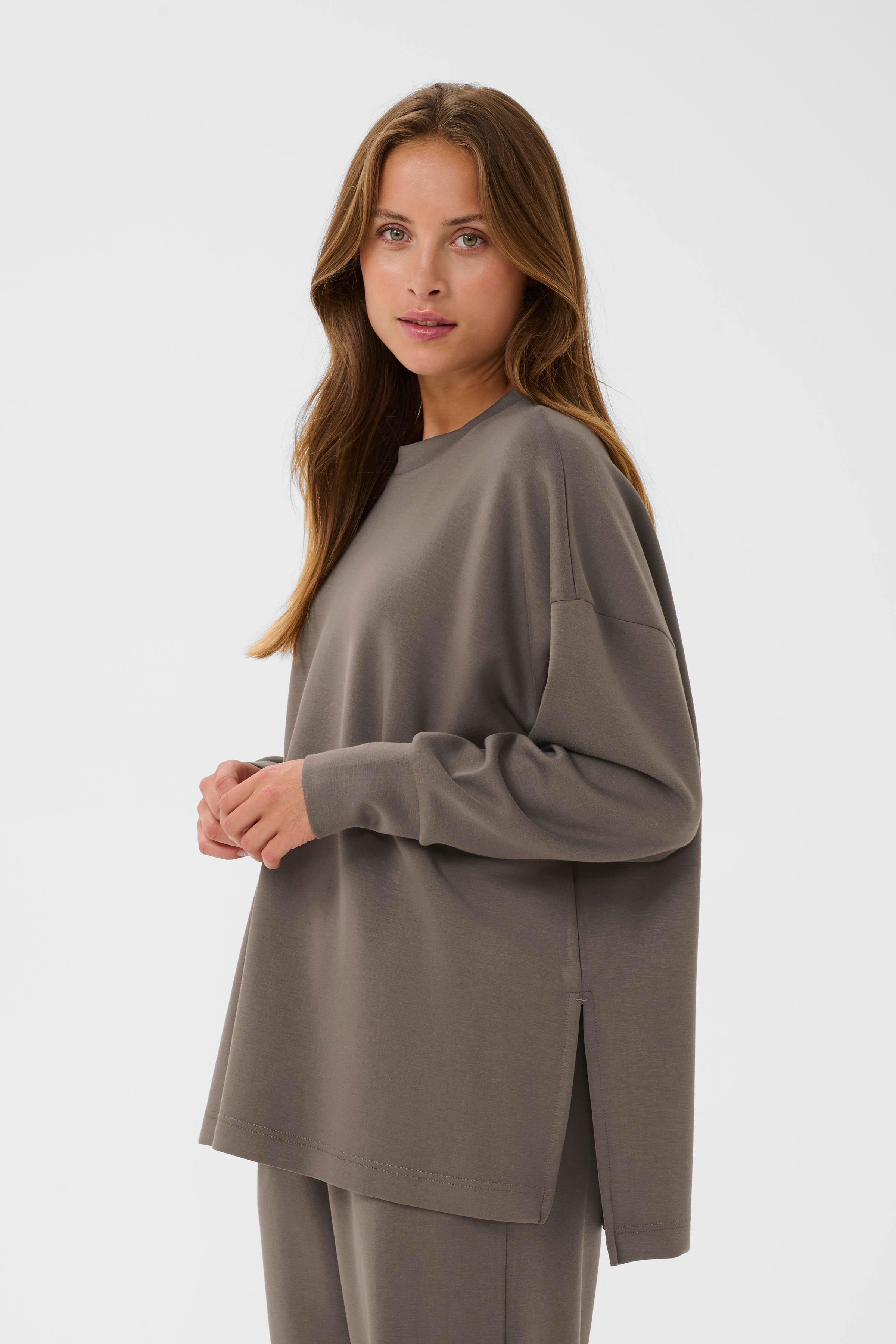 Annika Pullover - Morel-Casual Tops- Hometown Style HTS, women's in store and online boutique located in Ingersoll, Ontario