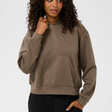 Annika Hooded Sweatshirt - Morel-Casual Tops- Hometown Style HTS, women's in store and online boutique located in Ingersoll, Ontario