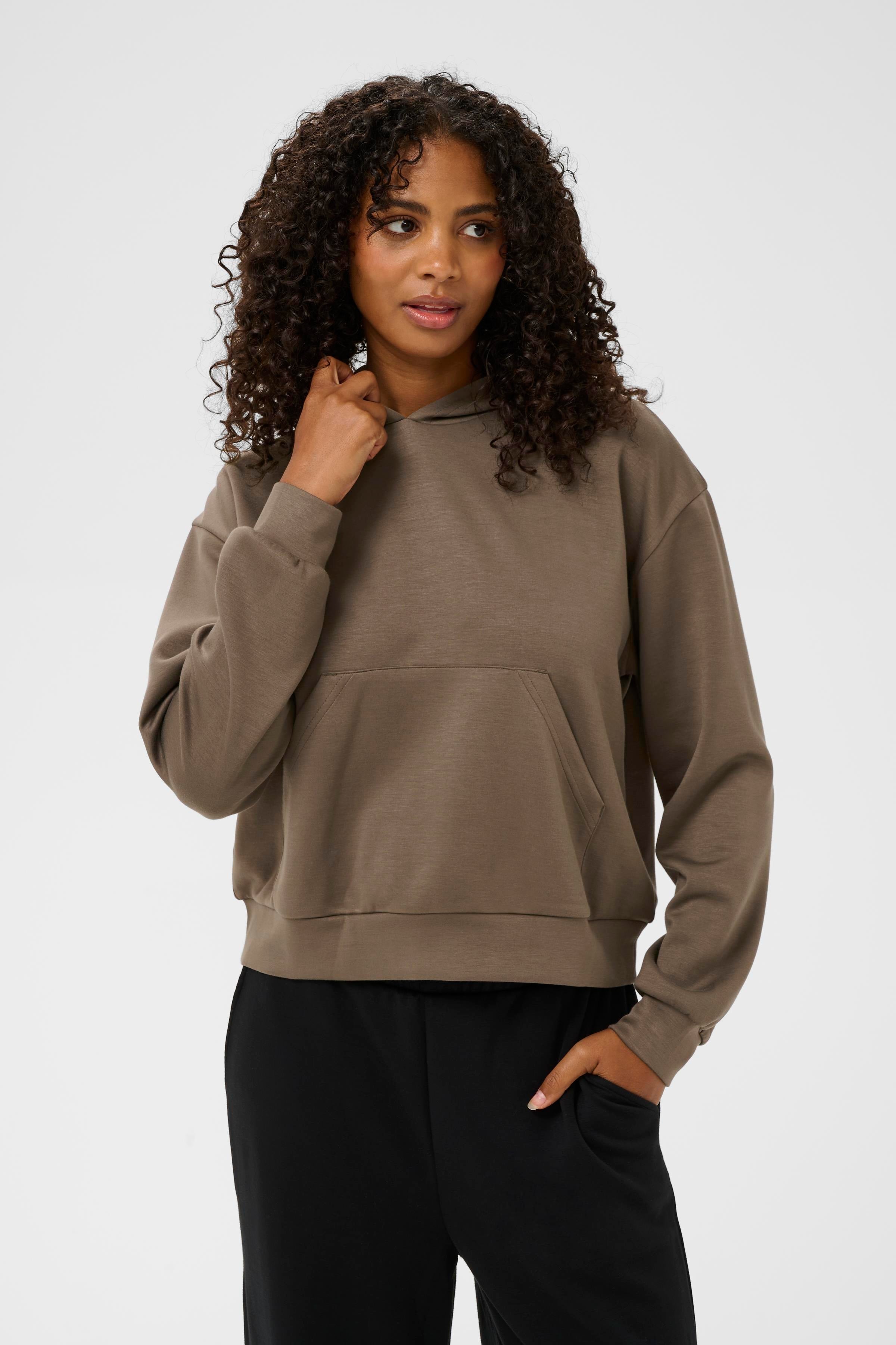 Annika Hooded Sweatshirt - Morel-Casual Tops- Hometown Style HTS, women's in store and online boutique located in Ingersoll, Ontario