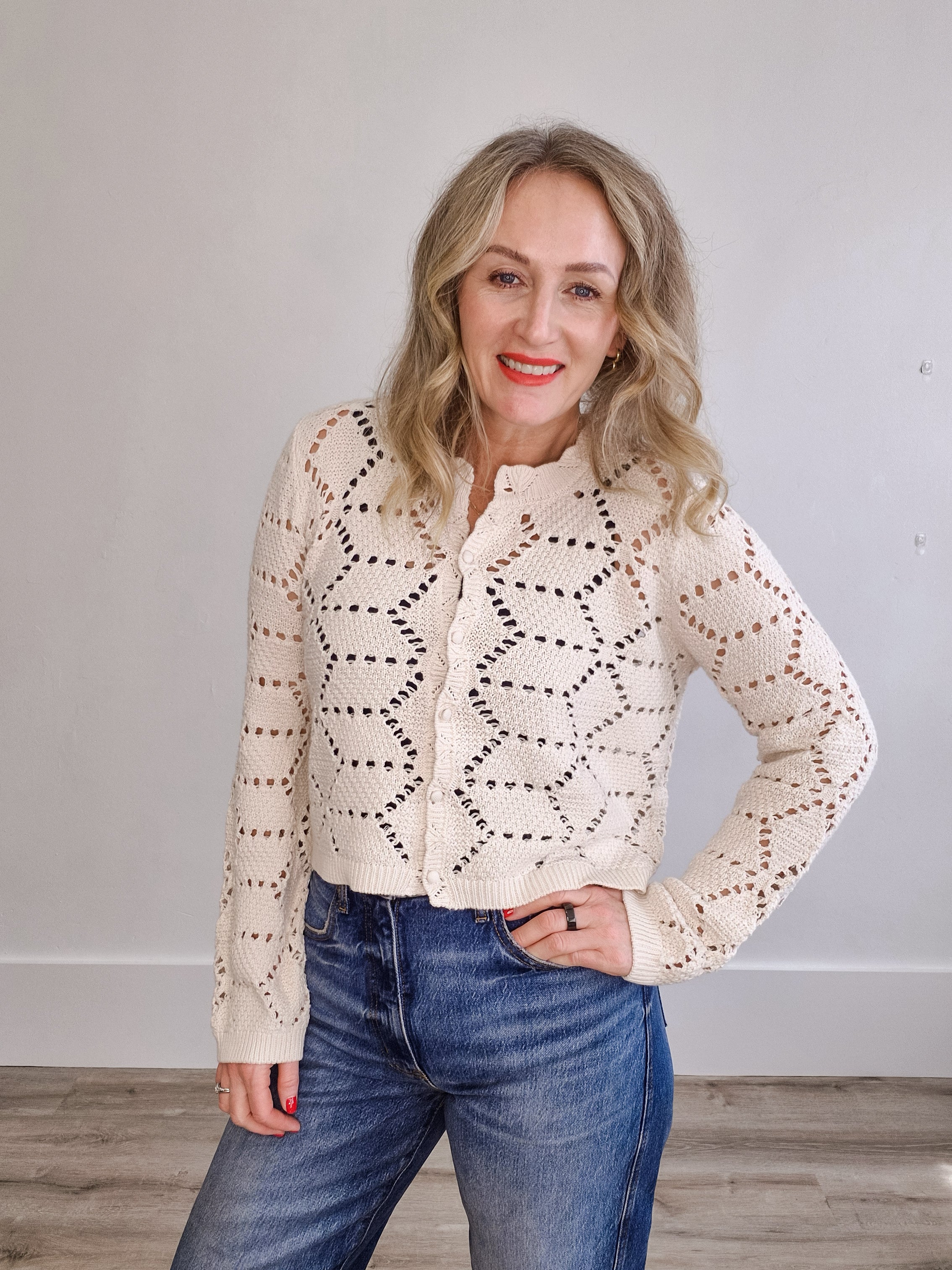 Rosalyn Sweater Cardigan - Crystal-Sweaters and Cardigans- Hometown Style HTS, women's in store and online boutique located in Ingersoll, Ontario