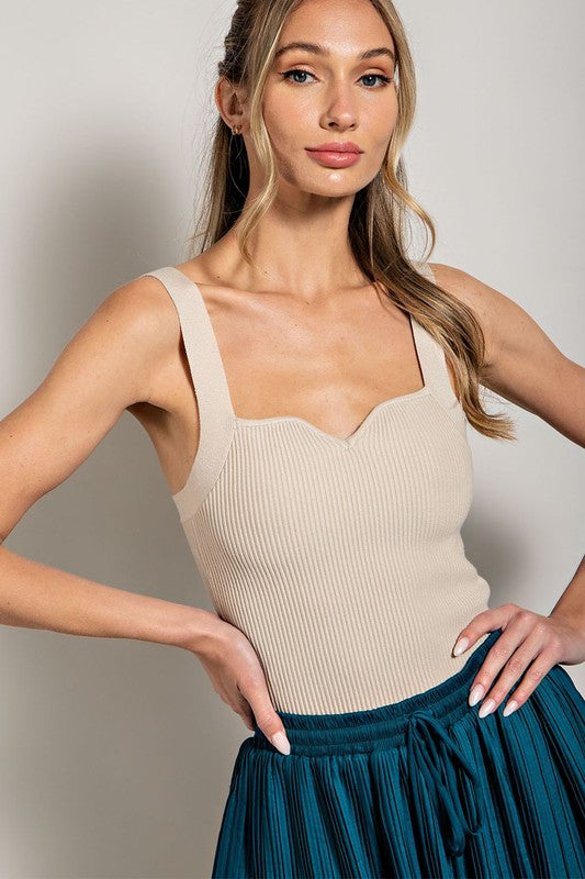 Sweetheart Cami Top - Oatmeal-cami- Hometown Style HTS, women's in store and online boutique located in Ingersoll, Ontario