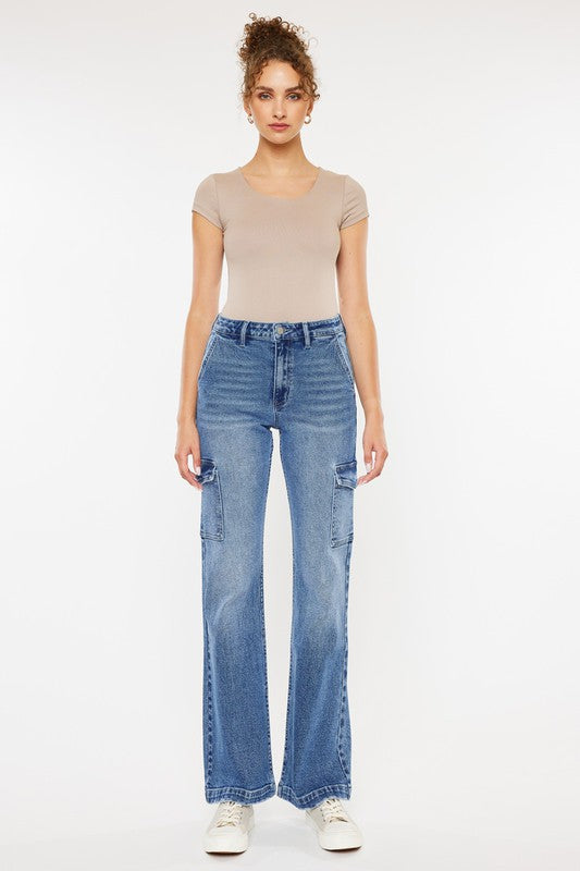 High Rise, Straight Cargo-denim- Hometown Style HTS, women's in store and online boutique located in Ingersoll, Ontario