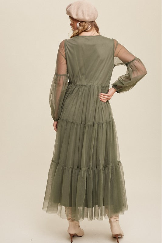 Princess Boho Maxi Dress - Olive-Dress- Hometown Style HTS, women's in store and online boutique located in Ingersoll, Ontario