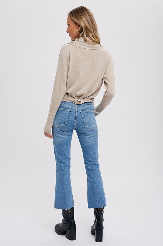 Versatile Sweater Top - Latte-Sweater- Hometown Style HTS, women's in store and online boutique located in Ingersoll, Ontario