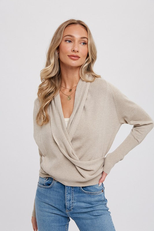 Versatile Sweater Top - Latte-Sweater- Hometown Style HTS, women's in store and online boutique located in Ingersoll, Ontario