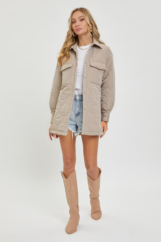 Quilted Jacket - Coco- Hometown Style HTS, women's in store and online boutique located in Ingersoll, Ontario