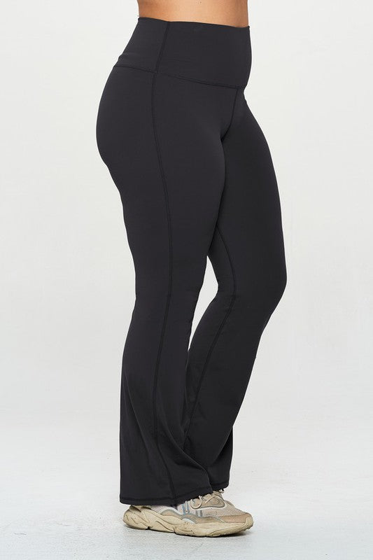 High Waisted Buttery Soft Yoga Flare - Black – Hometown Style Inc.