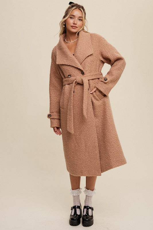 Teddy Trench - Camel-Coats & Jackets- Hometown Style HTS, women's in store and online boutique located in Ingersoll, Ontario