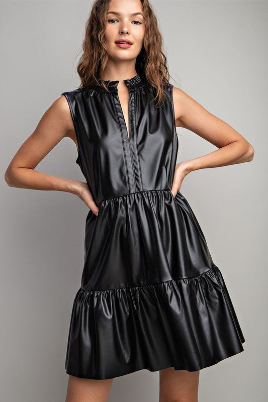 Sleeveless Mini Dress-Dress- Hometown Style HTS, women's in store and online boutique located in Ingersoll, Ontario