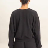 Ribbed Casual Pullover - Black-Casual Tops- Hometown Style HTS, women's in store and online boutique located in Ingersoll, Ontario