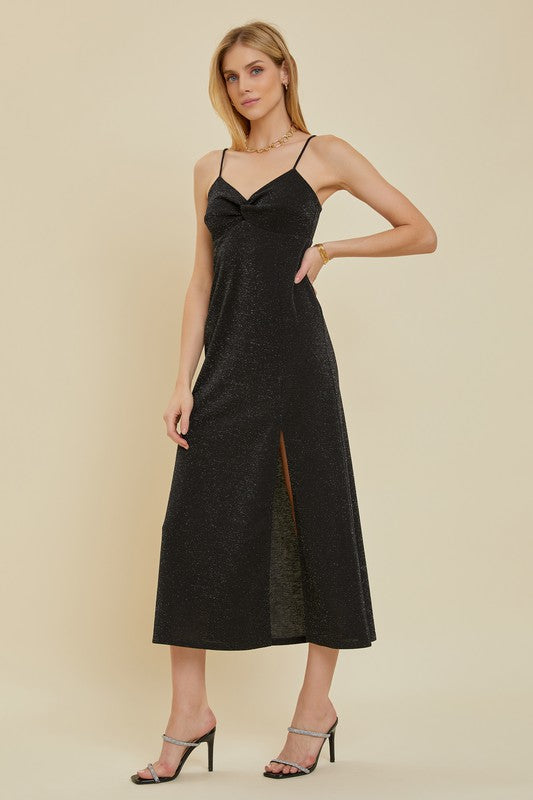 Luxe Slip Dress - Black-Dress- Hometown Style HTS, women's in store and online boutique located in Ingersoll, Ontario