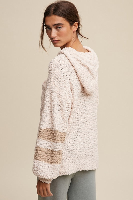Popcorn Hoodie Sweater - Blush-Sweater- Hometown Style HTS, women's in store and online boutique located in Ingersoll, Ontario