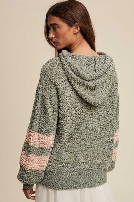 Popcorn Hoodie Sweater - Sage-Sweater- Hometown Style HTS, women's in store and online boutique located in Ingersoll, Ontario