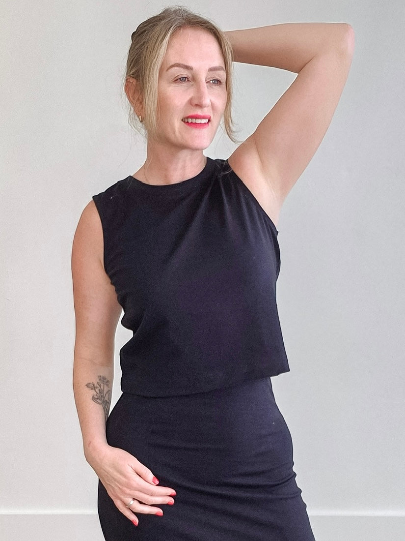 Sloan Muscle Tank - Black-Tank- Hometown Style HTS, women's in store and online boutique located in Ingersoll, Ontario