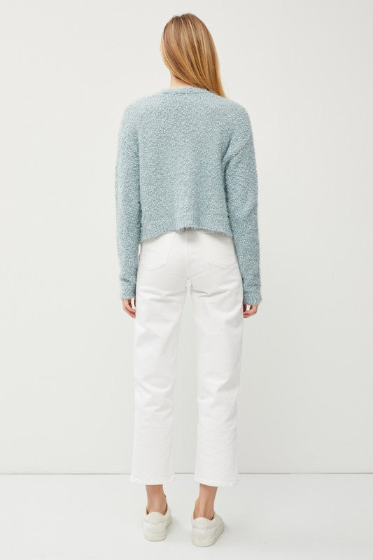 Snug Fuzzy Cardigan - Mint-cardigan- Hometown Style HTS, women's in store and online boutique located in Ingersoll, Ontario