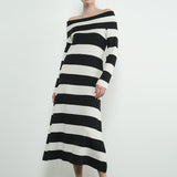 Chic Stripe Sweater Dress-Dress- Hometown Style HTS, women's in store and online boutique located in Ingersoll, Ontario