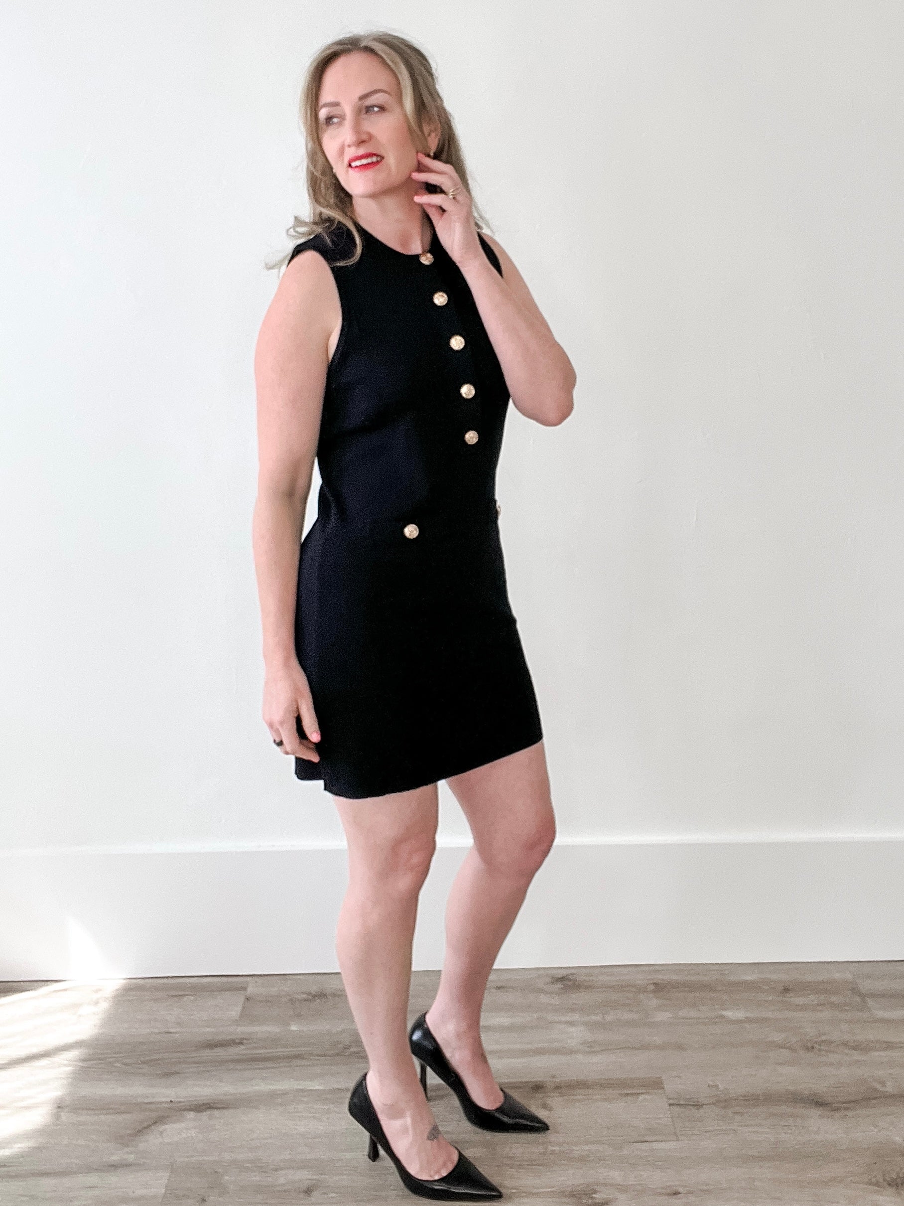 Sleeveless Knit Dress - Black-dress- Hometown Style HTS, women's in store and online boutique located in Ingersoll, Ontario
