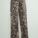 Animal Print Satin Pants-Pants- Hometown Style HTS, women's in store and online boutique located in Ingersoll, Ontario