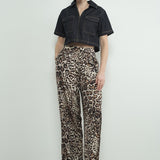 Animal Print Satin Pants-Pants- Hometown Style HTS, women's in store and online boutique located in Ingersoll, Ontario