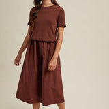 Mixed Media Sweater Midi Dress-dress- Hometown Style HTS, women's in store and online boutique located in Ingersoll, Ontario