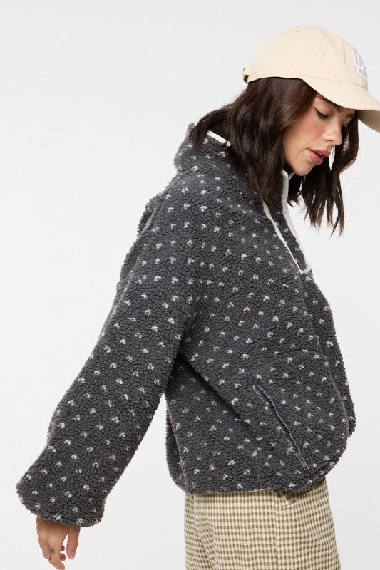 Heart Sherpa Fleece Pullover Jacket-Sweater- Hometown Style HTS, women's in store and online boutique located in Ingersoll, Ontario