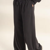Wide Leg Jogger Pant - Black-Bottoms- Hometown Style HTS, women's in store and online boutique located in Ingersoll, Ontario