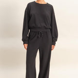 Ribbed Casual Pullover - Black-Casual Tops- Hometown Style HTS, women's in store and online boutique located in Ingersoll, Ontario