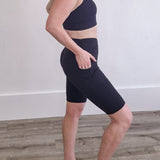 Bestie 10" Biker Short - Onyx-Shorts- Hometown Style HTS, women's in store and online boutique located in Ingersoll, Ontario