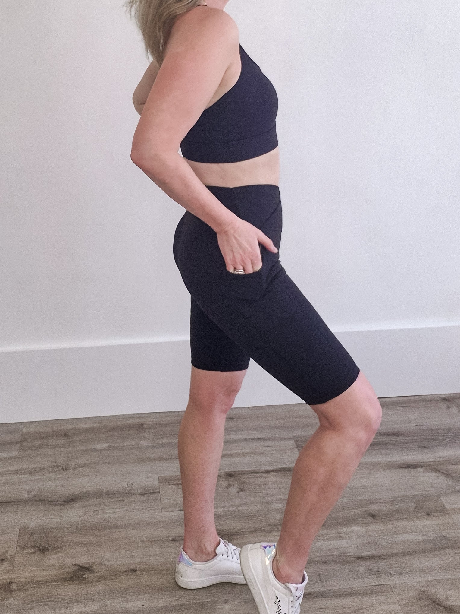 Bestie 10" Biker Short - Onyx-Shorts- Hometown Style HTS, women's in store and online boutique located in Ingersoll, Ontario