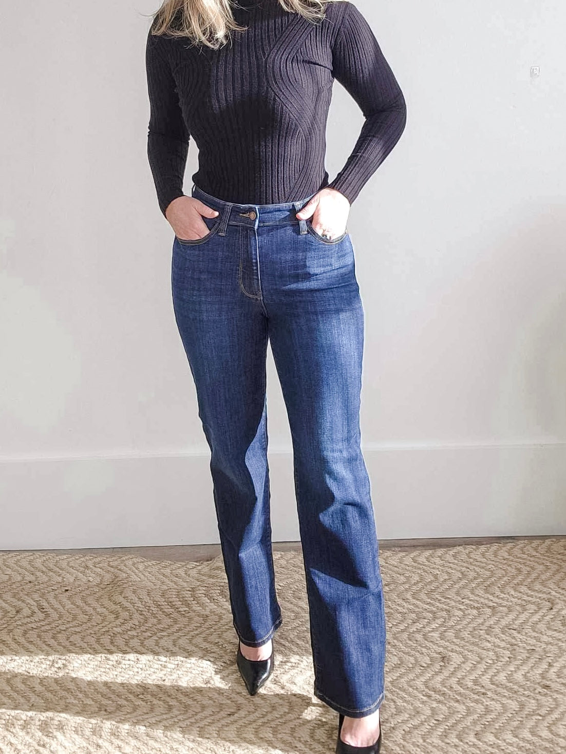Judy Blue Straight Leg - Dark-jeans- Hometown Style HTS, women's in store and online boutique located in Ingersoll, Ontario