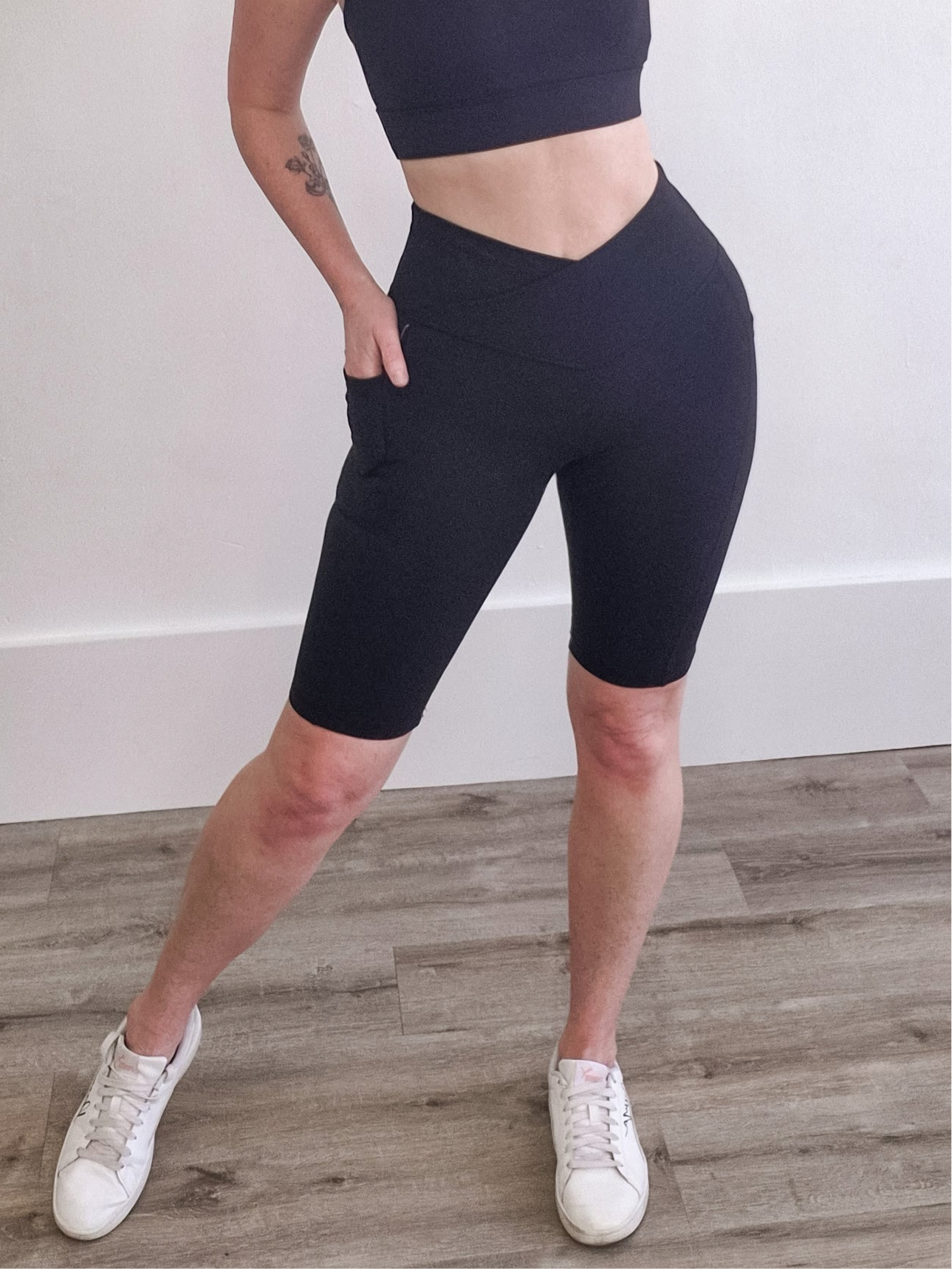 Bestie 10" Biker Short - Onyx-Shorts- Hometown Style HTS, women's in store and online boutique located in Ingersoll, Ontario