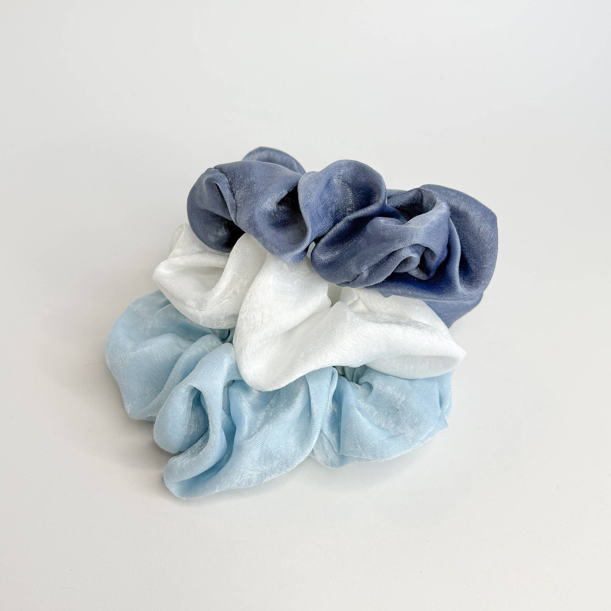 Coastal Satin Scrunchies (Set of 3)-Accessories- Hometown Style HTS, women's in store and online boutique located in Ingersoll, Ontario
