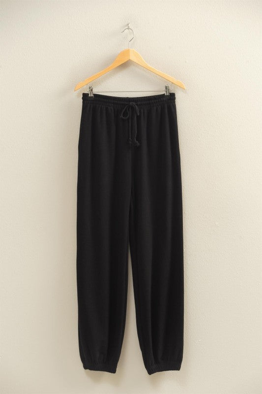 Women's Jogger Pant - Black-Bottoms- Hometown Style HTS, women's in store and online boutique located in Ingersoll, Ontario