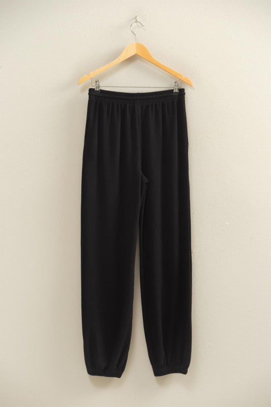 Women's Jogger Pant - Black-Bottoms- Hometown Style HTS, women's in store and online boutique located in Ingersoll, Ontario