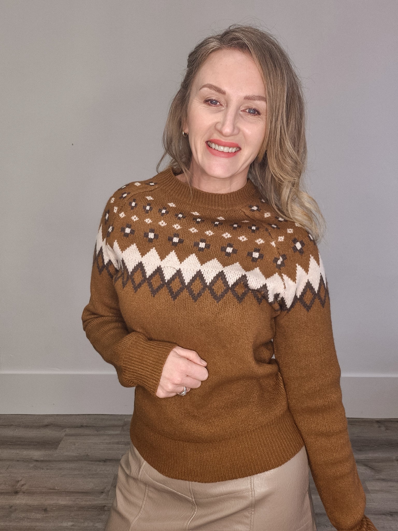 Haverford Sweater - Brown-Sweaters and Cardigans- Hometown Style HTS, women's in store and online boutique located in Ingersoll, Ontario