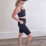 Bestie 10" Biker Short - Onyx-Shorts- Hometown Style HTS, women's in store and online boutique located in Ingersoll, Ontario