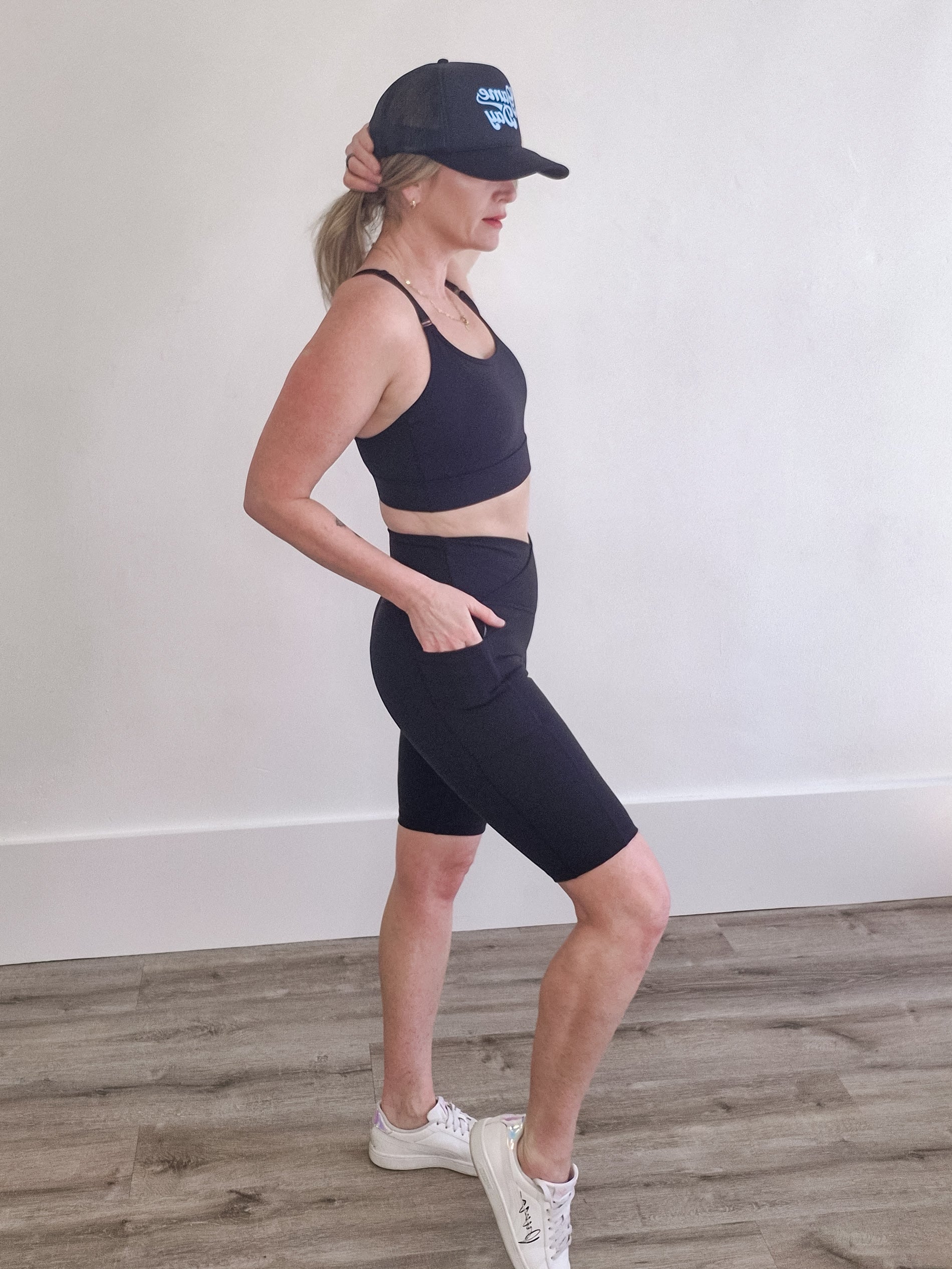 Bestie 10" Biker Short - Onyx-Shorts- Hometown Style HTS, women's in store and online boutique located in Ingersoll, Ontario