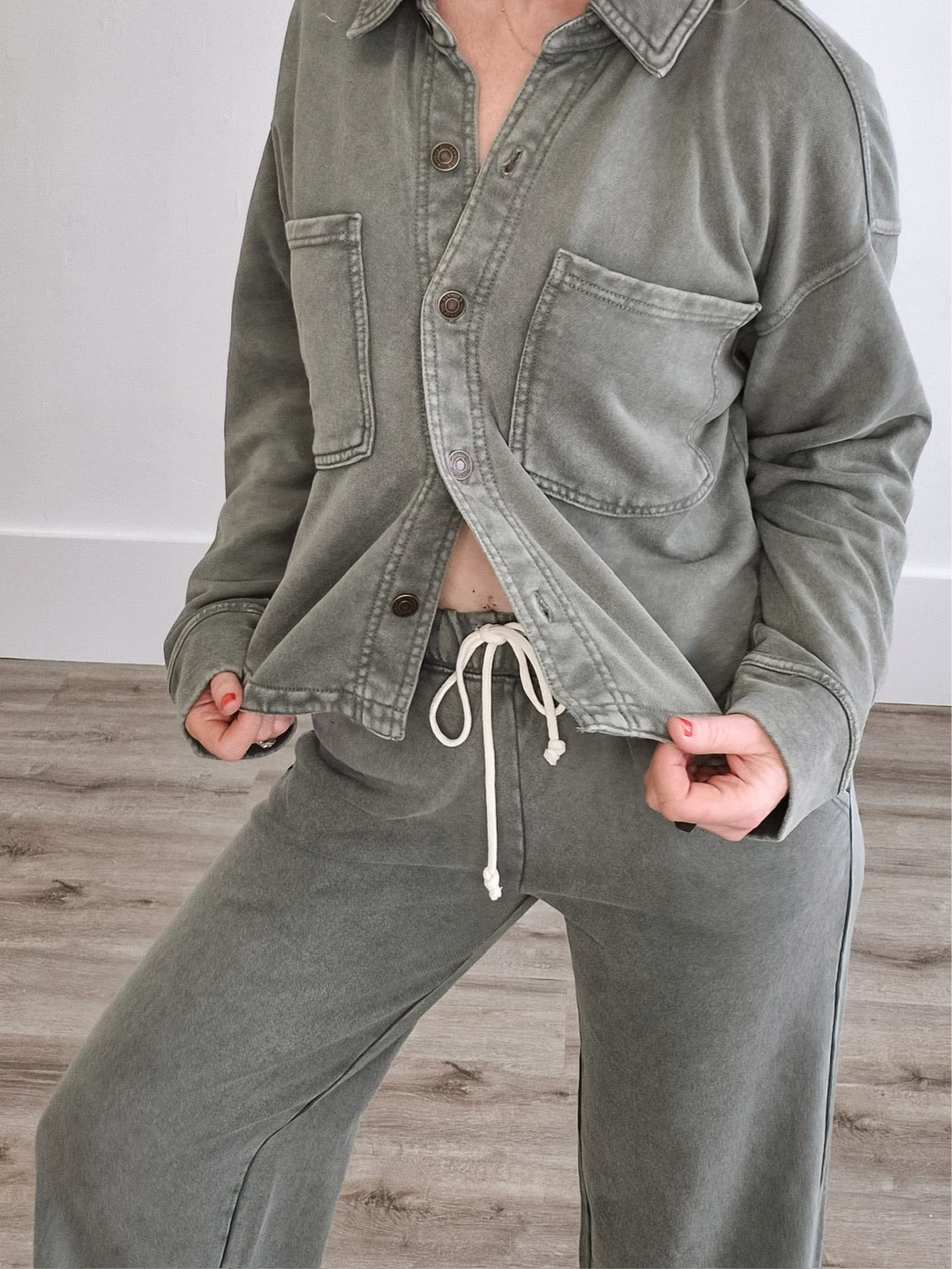 Hunter Knit Pant - Hunter Green-bottoms- Hometown Style HTS, women's in store and online boutique located in Ingersoll, Ontario
