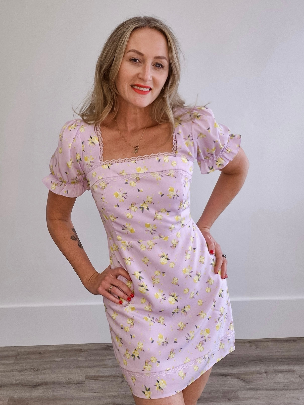 Melissa Dress - Lilac-dress- Hometown Style HTS, women's in store and online boutique located in Ingersoll, Ontario