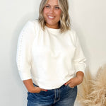 Betty Pullover - Chalk-Sweater- Hometown Style HTS, women's in store and online boutique located in Ingersoll, Ontario