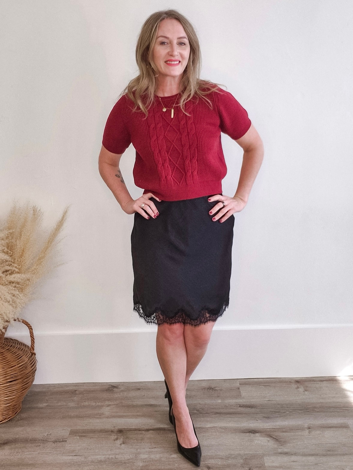 Abby Sweater - Wine-sweater- Hometown Style HTS, women's in store and online boutique located in Ingersoll, Ontario