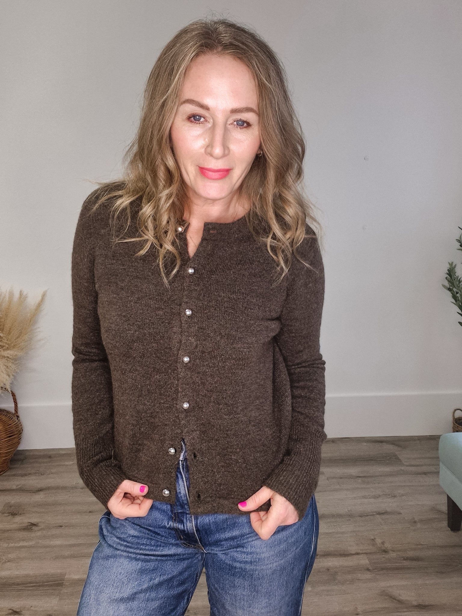 Niel Cardigan - Chocolate Brown-cardigan- Hometown Style HTS, women's in store and online boutique located in Ingersoll, Ontario