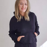 Annika Hooded Sweatshirt - Deep Black-Casual Tops- Hometown Style HTS, women's in store and online boutique located in Ingersoll, Ontario