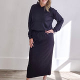 Annika Skirt - Deep Black-skirt- Hometown Style HTS, women's in store and online boutique located in Ingersoll, Ontario