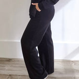 Annika Trousers - Deep Black-Pants- Hometown Style HTS, women's in store and online boutique located in Ingersoll, Ontario